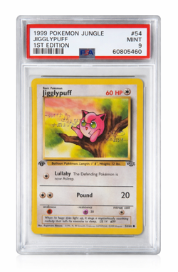 PSA 9 Pokemon 1999 1st Edition Jungle Jigglypuff #54 - Image 1