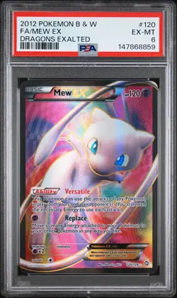 2012 POKEMON B&W DRAGONS EXALTED #120 FULL ART/MEW EX PSA 6 - Image 1