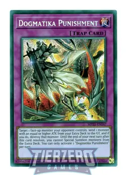 Yugioh Dogmatika Punishment MP21-EN147 Secret Rare 1st Edition Near Mint - Image 1