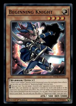 Beginning Knight MP16-EN123 Super Rare 2016 Mega-Tin Mega Pack Yu-Gi-Oh NM - Image 1