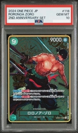 2023 One Piece JPN OP06-118 Roronoa Zoro Wings Of The Captain PSA 10 SEC #118 JP - Image 1