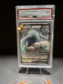 2022 POKEMON SWORD & SHIELD SILVER TEMPEST 138 LUGIA V | PSA 9 - Image 1