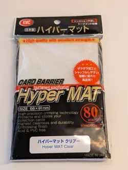 NEW KMC HYPER MAT 80ct 66x91mm STANDARD SIZE CARD SLEEVES CLEAR - Image 1