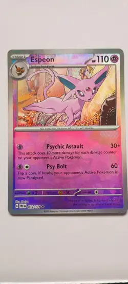 Espeon 033/131 Prismatic Evolutions Texture Shift Pokemon Card - Image 1