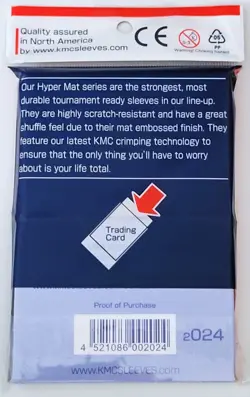 100 KMC Hyper Mat Clear Card Barrier Deck Protector Standard matte sleeves Japan - Image 2
