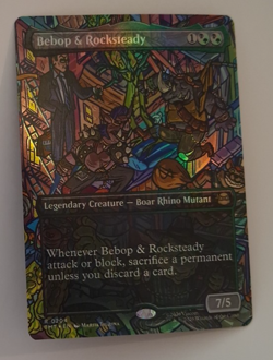 Bebop & Rocksteady Borderless FOIL NM Teenage Mutant Ninja Turtles TMNT MTG - Image 1