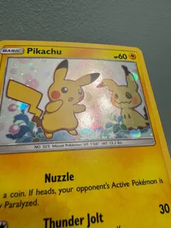 Pikachu+Mimikyu SM162 Sun & Moon Black Star Promo Holo Card TCG - Image 3