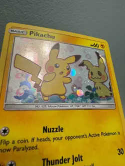 Pikachu+Mimikyu SM162 Sun & Moon Black Star Promo Holo Card TCG - Image 4
