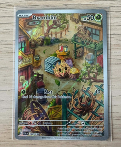 Pokemon TCG Paldea Evolved Bramblin Illustration Rare #198 NM - Image 1