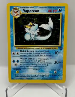 Vaporeon 12/64 Unlimited Jungle Pokemon TCG Holo NM! - Image 2