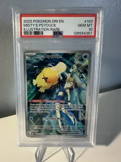 Misty's Psyduck AR Pokemon Destined Rivals PSA 10 - Image 1