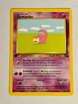 slowpoke 55/62 1st Edition Fossil Set Pokemon NON HOLO TCG WOTC * NEVER PLAYED - Image 1