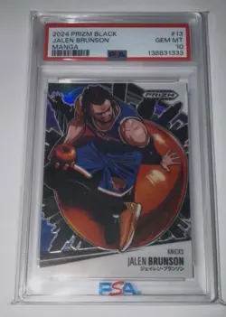 Panini Prizm Black Manga Jalen Brunson #13 PSA 10 2024-25 New York Knicks🔥🔥 - Image 1