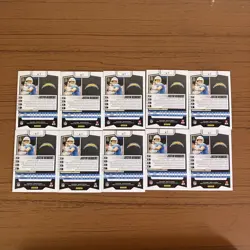 Justin Herbert Base Lot Of 10 2023 Panini Absolute Football #1 Chargers🔥 - Image 2