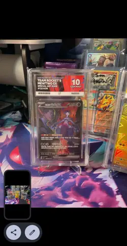 Team Rockets Mewtwo EX 125/098 SAR ACE 10 - Perfect Sub Grades KOREAN - Image 1