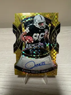 2025 Panini Select - Signatures Rocket Ismail #SP-RIL Gold Prizm /10 (AU) - Image 1