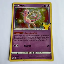 Pokemon TCG Mew 011/025 2021 Celebrations 25th Anniversary Holo Rare NM - Image 1