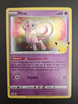 Pokemon TCG - Celebrations 25th Anniversary - Mew - 011/025 - Rare Holo - Image 1