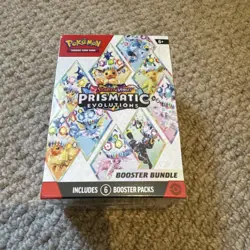 Pokemon TCG Prismatic Evolutions Booster Bundle 6 Packs, New Sealed - Image 1