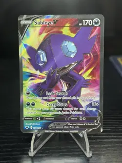 Pokemon Card - Sableye V 194/202 Sword & Shield Base - NM - Image 1