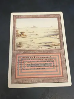 Badlands Revised MTG Dual Land Magic The Gathering Card LP - Image 1