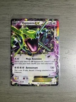 Pokemon Rayquaza EX LP Jumbo Holo Black Star Promo Card XY66 LP - Image 1