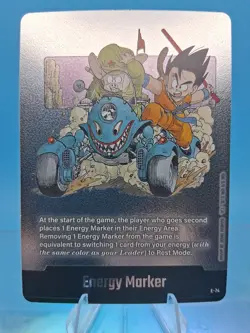 Energy Marker E-74 Silver Manga Booster Dragon Ball Card Game Goku & Oolong NM - Image 1