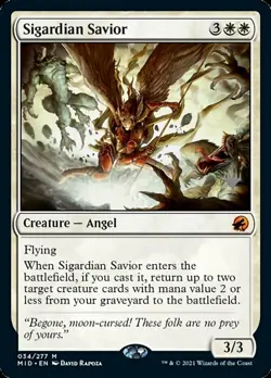 1x Sigardian Savior - Foil - Promo Pack NM-Mint, English Planeswalker Stamped MT - Image 1