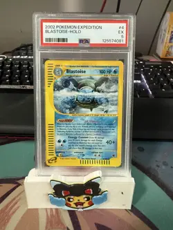 2002 POKEMON EXPEDITION #4 BLASTOISE-HOLO PSA 5 - Image 1
