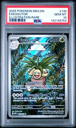 2025 POKEMON MEG EN-MEGA EVOLUTION ILLUSTRATION RARE #135 EXEGGUTOR PSA 10 - Image 1