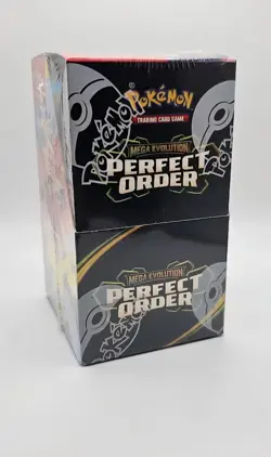 Pokemon Mega Evolution PERFECT ORDER Half Booster Box 18 Packs - Sealed and New - Image 1
