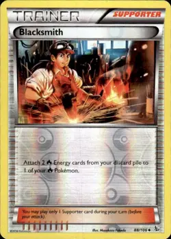 Pokemon Reverse Holo Blacksmith XY - Flashfire 88/106 LP - Image 1