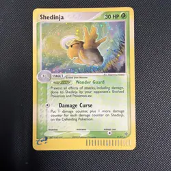 SHEDINJA 11/97 HOLO R DRAGON POKEMON HOLO Swirl! MPU Spot on back. - Image 1