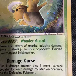 SHEDINJA 11/97 HOLO R DRAGON POKEMON HOLO Swirl! MPU Spot on back. - Image 2