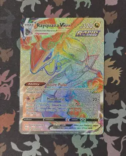 Rayquaza VMAX 217/203 Full Art Secret Rare Rainbow 2021 Evolving Skies Pokemon - Image 4