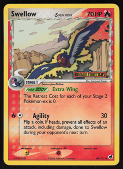 Pokemon TCG - Dragon Frontiers - Swellow 40/101 Reverse Holo - P - Image 1