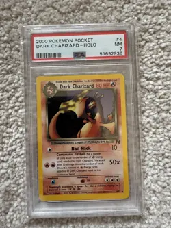 Dark Charizard 4/82 Team Rocket 2000 Holo Pokemon PSA 7 - Image 1