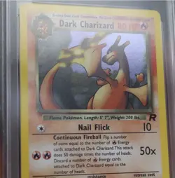 Dark Charizard 4/82 Team Rocket 2000 Holo Pokemon PSA 7 - Image 5