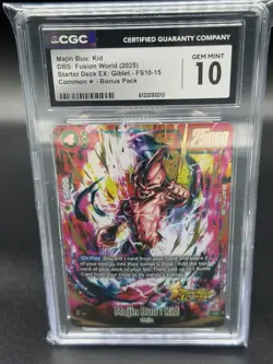 Bandai Majin Buu Kid FS10-15 Fusion World 2025 Common Foil CGC 10 Card - Image 1