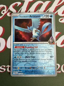 Pokemon Card Team Rocket's Articuno Destined Rivals Reverse Holo Rare 051/182 M - Image 1