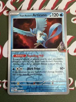 Pokemon Card Team Rocket's Articuno Destined Rivals Reverse Holo Rare 051/182 M - Image 3
