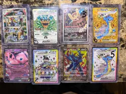 Mew EX, Machoke, Teratpagos EX, Dialga, Noctowl EX Holo Pokemon Card Lot (8) - Image 1