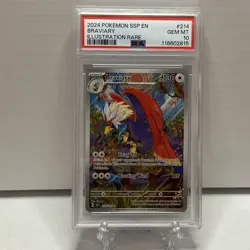 Pokemon TCG Braviary Illustration Rare Card 214/191 Surging Sparks PSA 10 - Image 1