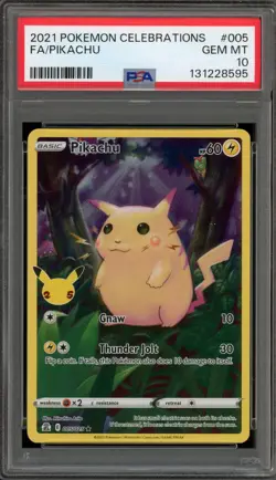 Pokemon Pikachu Celebrations Full Art #005 PSA 10 Gem Mint - Image 1