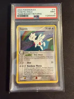 Pokemon Togetic EX Team Rocket Returns Holo Rare #14 PSA 9 Mint - Image 1