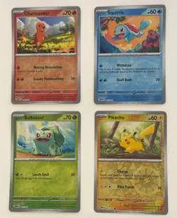 Pokemon 151 Cosmos Promo Set Pikachu Squirtle Charmander Bulbasaur Costco NM - Image 1