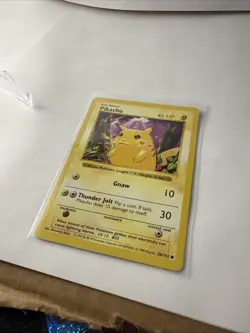 Pokemon TCG Pikachu (Red Cheeks) 058/102 Base Set Shadowless Basic Common HP/MP - Image 4