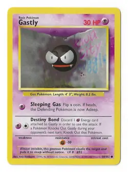 Gastly 50/102 - Base Set - 4th print - Pokemon TCG - WoTC - 1999-2000 - LP - Image 1