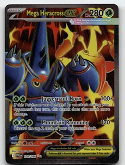 MEGA HERACROSS EX 108/094 ULTRA RARE PHANTASMAL FLAMES POKEMON NEAR MINT - Image 2