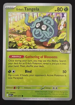 Pokemon TCG Tangela & Tangrowth Lot: 9 Card Collection Set Ft. Erika’s Tangela - Image 3